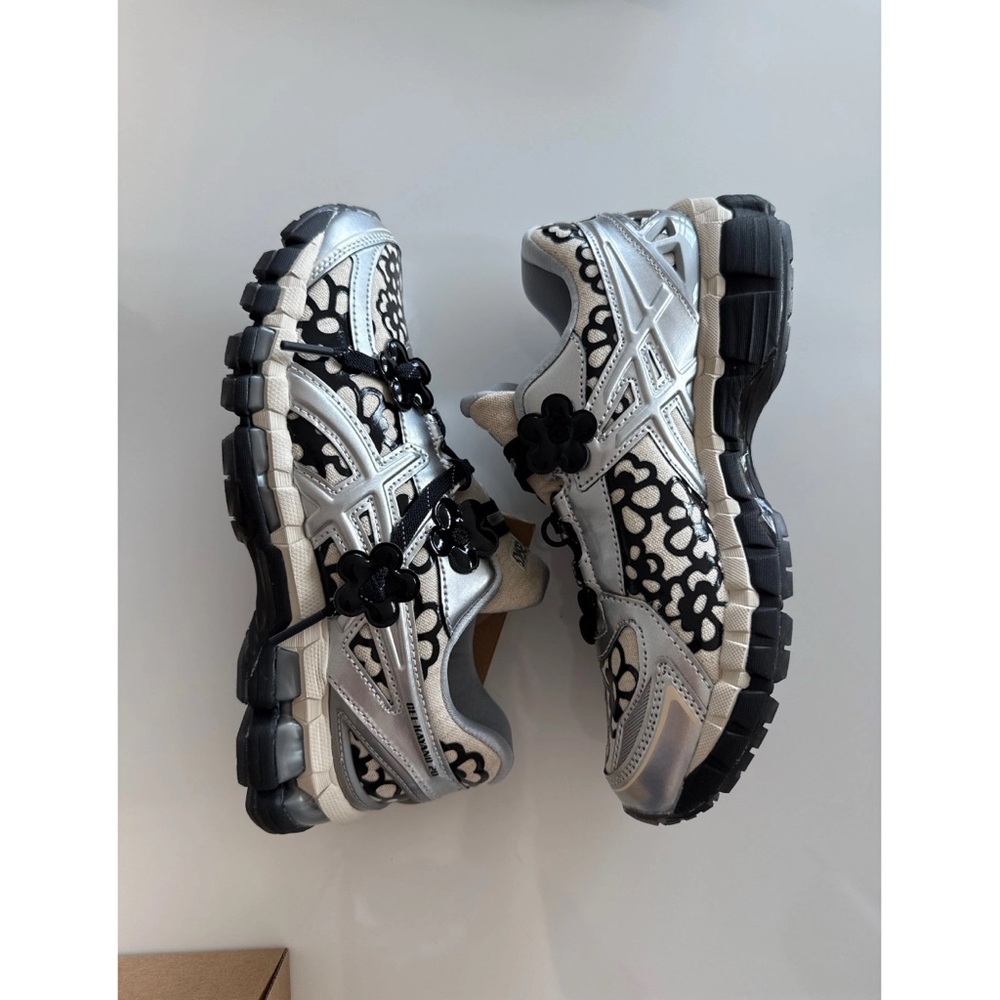 Cecilie Bahnsen Black and Silver Artistic Sneakers